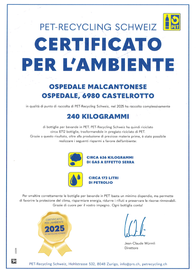Certificato per l'ambiente